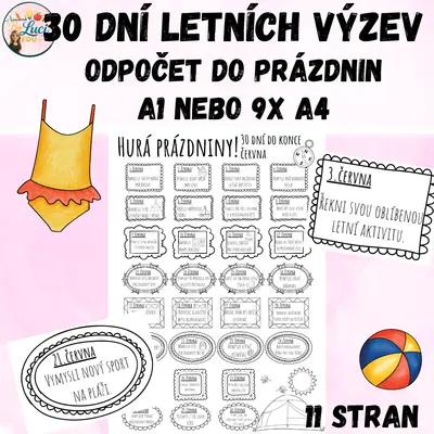30 dní letních výzev - odpočet do prázdnin