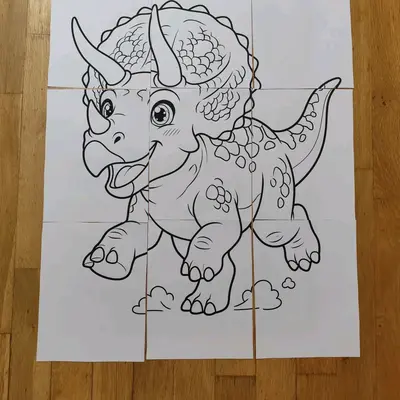 Dinosauří kooperativní (maxi) omalovánky 9A4