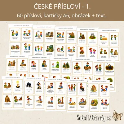  České přísoví 1. - demonstrační karty 