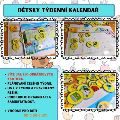 Dětský týdenní plánovací kalendář