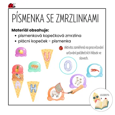 PÍSMENKA SE ZMRZLINKAMI