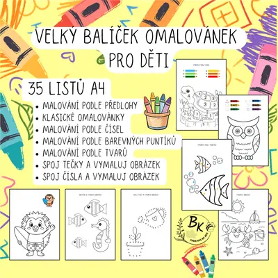 VELKÝ BALÍČEK OMALOVÁNEK