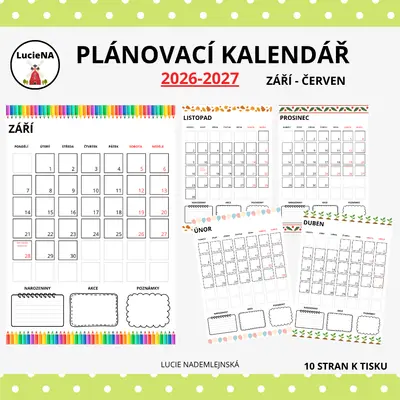 PLÁNOVACÍ KALENDÁŘ 2026-2027 PRO ZŠ