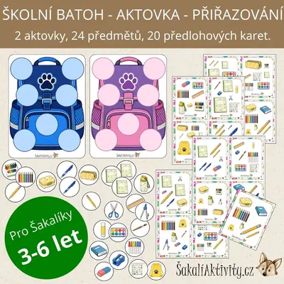 Školní batoh, AKTOVKA - přiřazovací aktivita