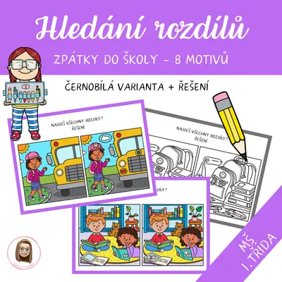 ZPÁTKY DO ŠKOLY - hledání rozdílů