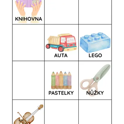 Označení předmětů
