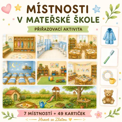 Místnosti v mateřské škole – přiřazovací aktivita