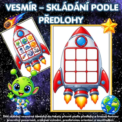🚀 VESMÍR – SKLÁDÁNÍ PODLE PŘEDLOHY