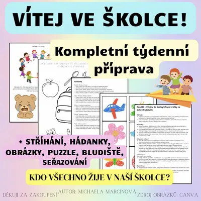 Vítej ve školce - Kompletní týdenní příprava