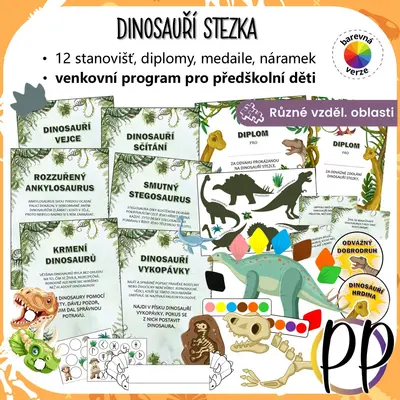 Dinosauří stezka s úkoly pro děti