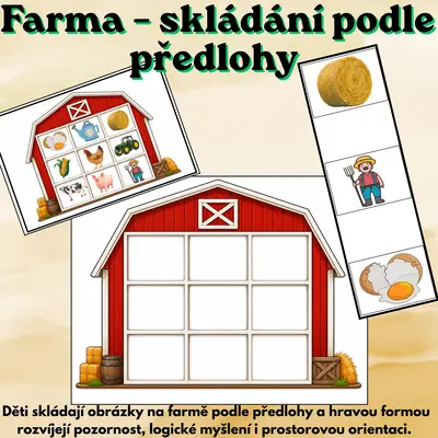 🚜 Farma – skládání podle předlohy