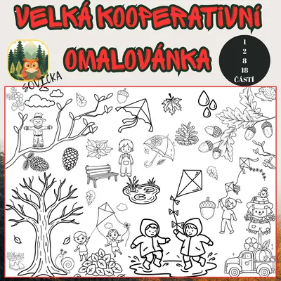 🍂 PODZIMNÍ KOOPERATIVNÍ OMALOVÁNKA 2 🍂