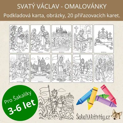  Omalovánky - Svatý Václav 
