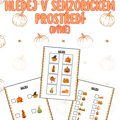Hledej v senzorickém prostředí (dýně) 