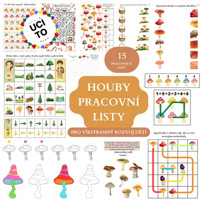 Houby pracovní listy