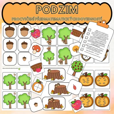 PODZIM - PROCVIČENÍ PŘEDMATEMATICKÝCH DOVEDNOSTÍ
