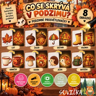🍂 CO SE SKRÝVÁ V PODZIMU? – PODZIMNÍ PROSVĚTLOVAČKY 🔦