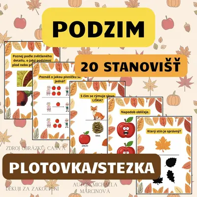 PODZIM - plotovka - stezka s 20 úkoly