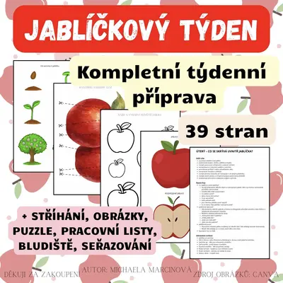 JABLÍČKOVÝ TÝDEN - Kompletní týdenní příprava