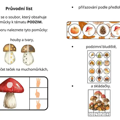 Soubor pomůce k tématu PODZIM.
