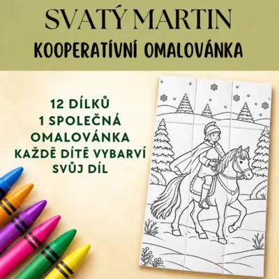 Sv. Martin - kooperativní omalovánka
