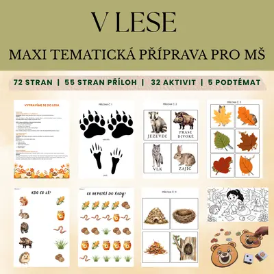 V lese - MAXI tematická příprava pro MŠ