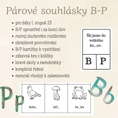 Párové souhlásky B/P