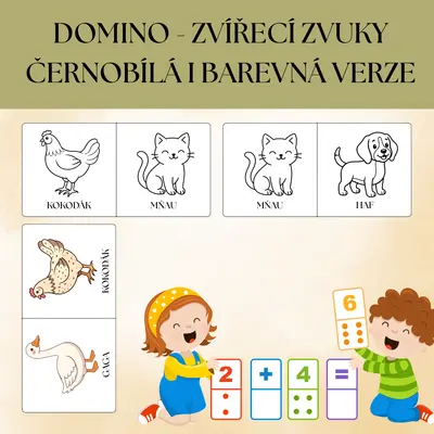 Domino - zvířecí zvuky