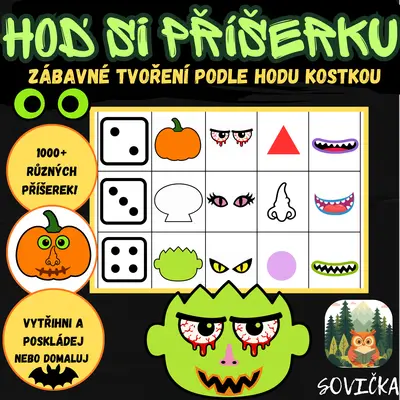 🎲 HOĎ SI PŘÍŠERKU! 👾 | KREATIVNÍ SKLÁDÁNÍ A DOKRESLOVÁNÍ PODLE KOSTKY