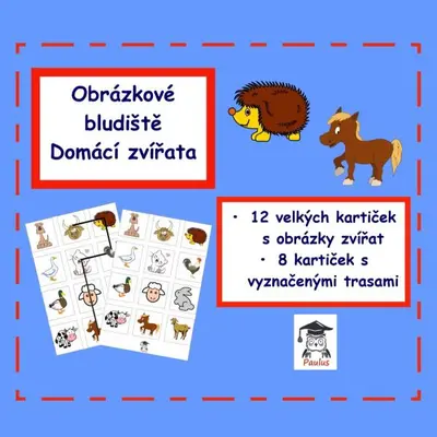 Obrázkové bludiště Domácí zvířata