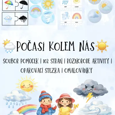 🌦️ Kouzelný svět počasí - bez barevného pozadí