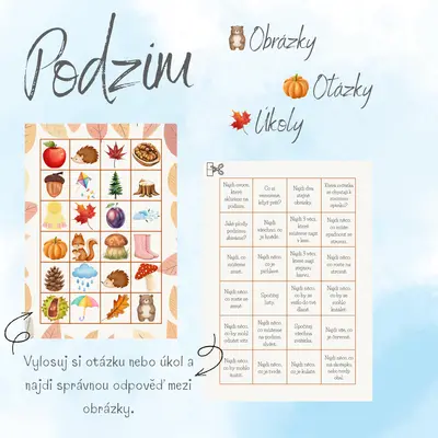 Obrázky, otázky, úkoly - Podzim 