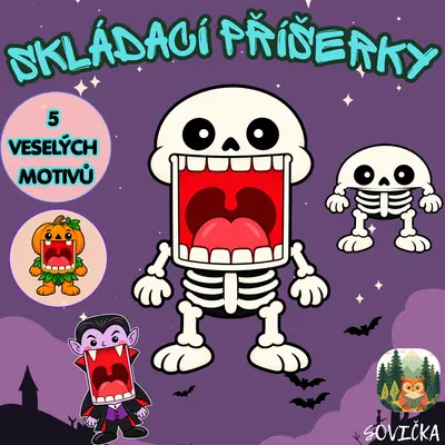 SKLÁDACÍ PŘÍŠERKY – HALLOWEENSKÉ TVOŘENÍ | 5 MOTIVŮ