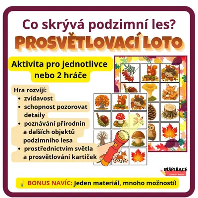 Co skrývá podzimní les? Prosvětlovací LOTO 🔦