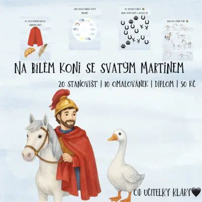 Na bílém koni se svatým Martinem ❄️🐎 bez barevného pozadí