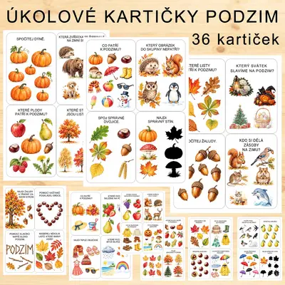 ÚKOLOVÉ KARTIČKY PODZIM
