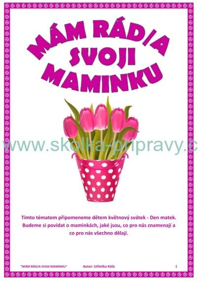 MÁM RÁD/A SVOJI MAMINKU