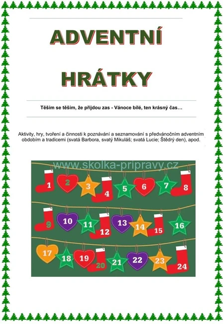 Tématický blok - ADVENTNÍ HRÁTKY...