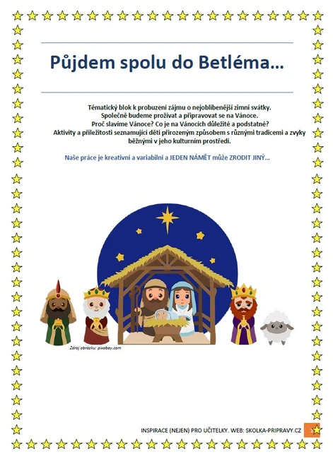 Tématický blok - Půjdem spolu do Betléma ... 