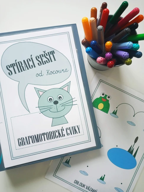 STÍRACÍ SEŠIT od Kocoura - GRAFOMOTORICKÉ CVIKY