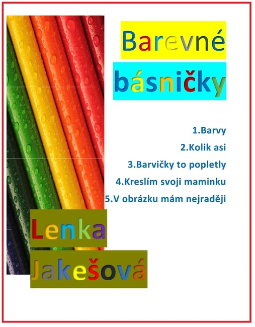 Výukový materiál Barevné básničky