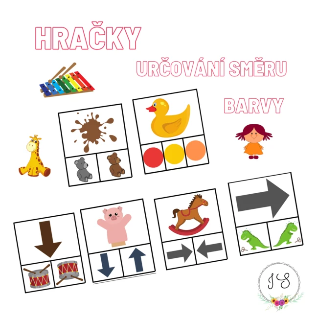 Hračky - určování barev, směru