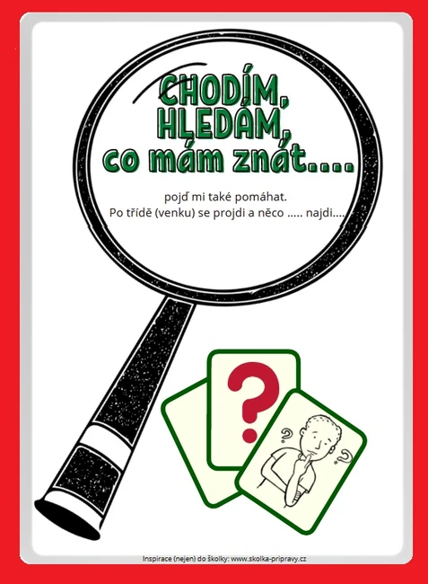 Chodím, hledám, co mám znát... (karty pro hru)