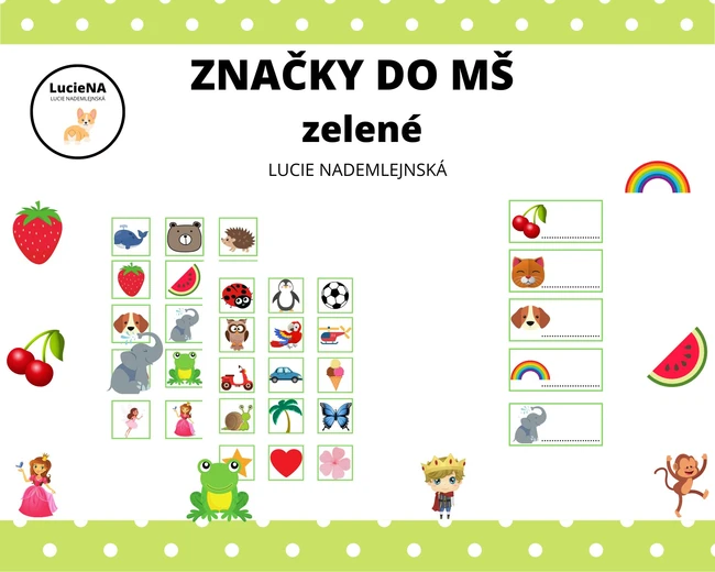 Značky do MŠ - zelené