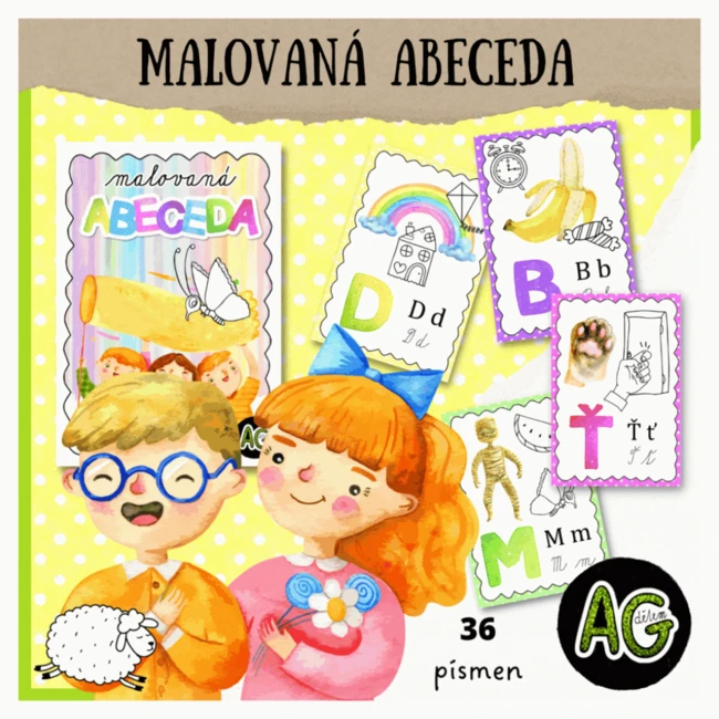 MALOVANÁ ABECEDA - 36 PÍSMEN - PLAKÁTY