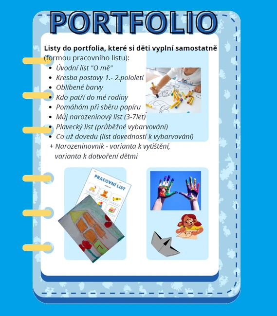 Pracovní listy do PORTFOLIA (portfolio dítěte)