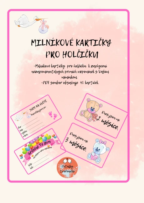 Milníkové kartičky HOLKA