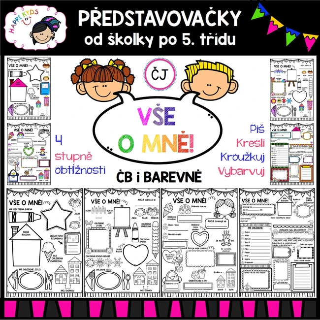VŠE O MNĚ! - představovací pracovní listy