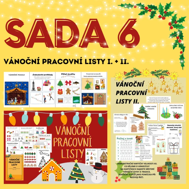 SADA 6 - Vánoční pracovní listy I.+II. 