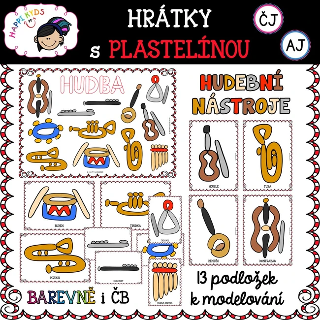 Hrátky s plastelínou - HUDEBNÍ NÁSTROJE